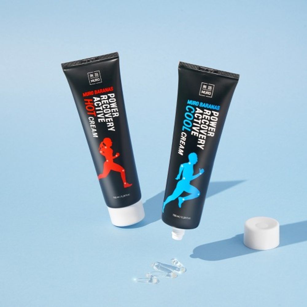 [MURO] Power Recovery Active Cream 150ml – Soothing Warm & Cool Relief for Tired Muscles with Green Tea & Menthol - Made in Korea